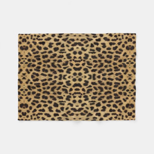 Leopard Print Fleece Blanket (Voorkant (Horizontaal))