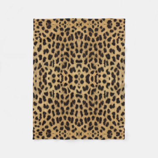 Leopard Print Fleece Blanket (Voorkant)