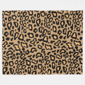 Leopard Print Fleece Blanket (Voorkant (Horizontaal))