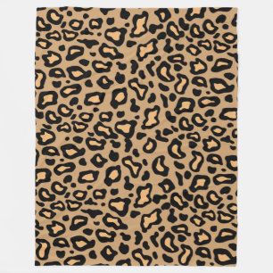 Leopard Print Fleece Blanket Deken