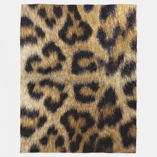 Leopard Print Fleece Blanket in 3 formaten Deken (Voorkant)