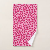 Leopard Print, Fuchsia and Light Pink Bad Handdoek (Handdoek)