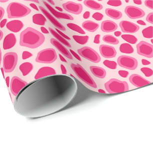 Leopard Print - Fuchsia and light roze Cadeaupapier