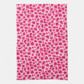 Leopard Print - Fuchsia and light roze Theedoek (Verticaal)