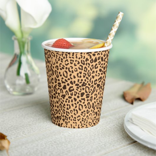 Leopard Print Fun Paper Cups Papieren Bekers (Insitu)