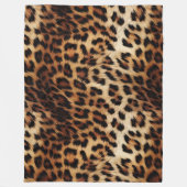 Leopard Print Fur Fleece Deken (Voorkant)