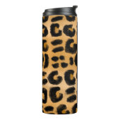 Leopard Print gepersonaliseerd Thermosbeker (Gedraaid links)