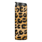 Leopard Print gepersonaliseerd Thermosbeker (Geroteerd rechts)