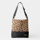 Leopard Print Gepersonaliseerde crossbody tas (Voorkant)