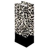 Leopard Print Gift Bag Wijn Cadeautas (Achterkant Gekanteld)