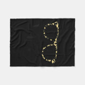 Leopard Print Gles Jack O Lantern Halloween For Wo Fleece Deken (Voorkant (Horizontaal))