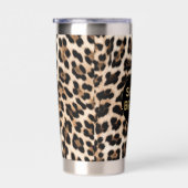 Leopard Print Gold Shine Bright Geïsoleerde Drinkbeker (Rechts)