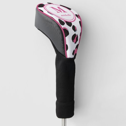 LEOPARD PRINT Golf | monogram met gepersonaliseerd Golfheadcover (Schuin)