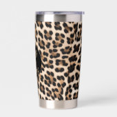 Leopard Print Gouden Kussen Geïsoleerde Drinkbeker (Links)