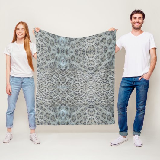 Leopard Print Graphic Art Fleece Blanket (In situ)