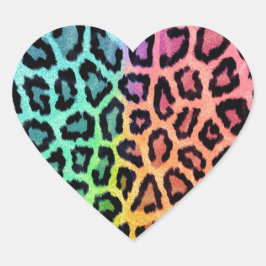 Leopard Print Hart Sticker