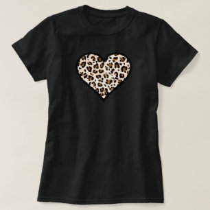 Leopard Print Heart T-shirt