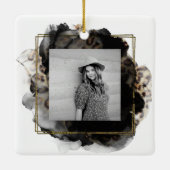 Leopard Print Hip Celebrating 30 Birthday Photo Keramisch Ornament (Achterkant)