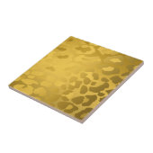 Leopard Print in Gold Tegeltje (Zijkant)