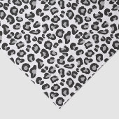 Leopard Print in zwart-wit met grijs / grijs Tissuepapier (Detail)