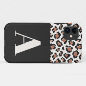 Leopard print initiaal typografie modern terracott Case-Mate iPhone case (Achterkant (horizontaal))