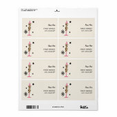 Leopard Print Jurk Formulier Verzendlabels Etiket (Full Sheet)