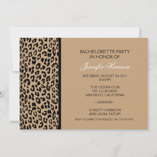 Leopard Print Kaart (Voorkant)