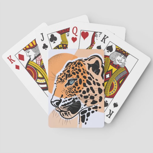 Leopard Print Kaarten – Bold Big Cat Design (Achterkant)