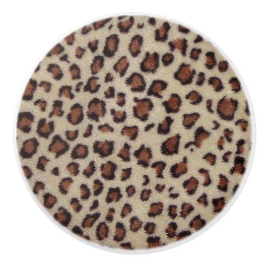 Leopard Print Keramische Knop (Voorkant)