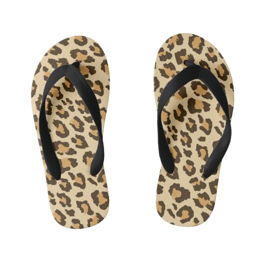 Leopard Print Kinder Teenslippers (Voetbed)