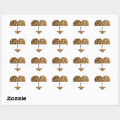 Leopard Print L monogram initialen Hart Sticker (Vel)