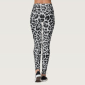 Leopard Print Leggings grijs zilver zwart (Achterkant)