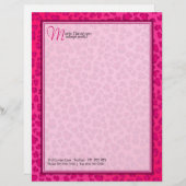 Leopard Print Letterhead Persoonlijk Briefhoofd (Voorkant / Achterkant)