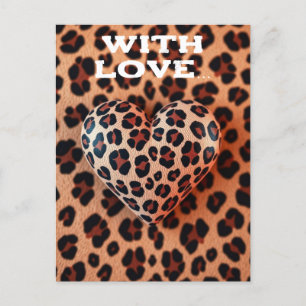Leopard Print Love Briefkaart