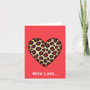Leopard Print Love Feestdagen Kaart