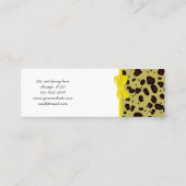 Leopard Print, luipspuiten, bruine luipaard Mini Visitekaartje (Achterkant)