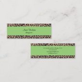 Leopard Print, luipspuiten, bruine luipaard Mini Visitekaartje (Voorkant / Achterkant)