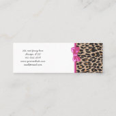 Leopard Print, luipspuiten, bruine luipaard Mini Visitekaartje (Achterkant)