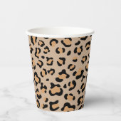 Leopard Print, luipspuiten, bruine luipaard Papieren Bekers (Voorkant)