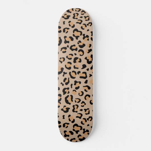 Leopard Print, luipspuiten, bruine luipaard Skateboard (Voorkant)