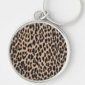 Leopard Print, luipspuiten, bruine luipaard Sleutelhanger (Voorkant)