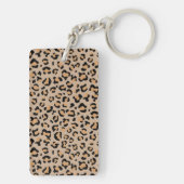 Leopard Print, luipspuiten, bruine luipaard Sleutelhanger (achterkant)