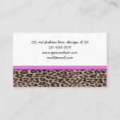 Leopard Print, luipspuiten, bruine luipaard Visitekaartje (Achterkant)