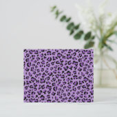 Leopard Print, luipspuiten, Paarse luipaard Briefkaart (Staand voorkant)