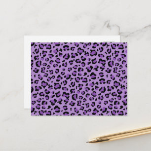 Leopard Print, luipspuiten, Paarse luipaard Briefkaart