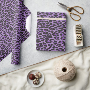 Leopard Print, luipspuiten, Paarse luipaard Cadeaupapier