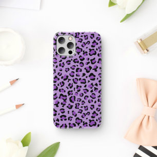 Leopard Print, luipspuiten, Paarse luipaard iPhone 11 Hoesje