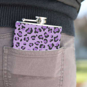 Leopard Print, luipspuiten, Paarse luipaard Heupfles