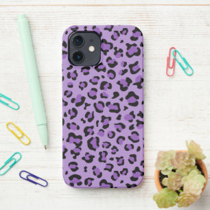 Leopard Print, luipspuiten, Paarse luipaard iPhone 12 Hoesje