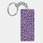 Leopard Print, luipspuiten, Paarse luipaard Sleutelhanger (Voorkant Links)